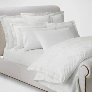 Organic Cotton Bethany Jacquard Duvet Cover, FULL-QUEEN